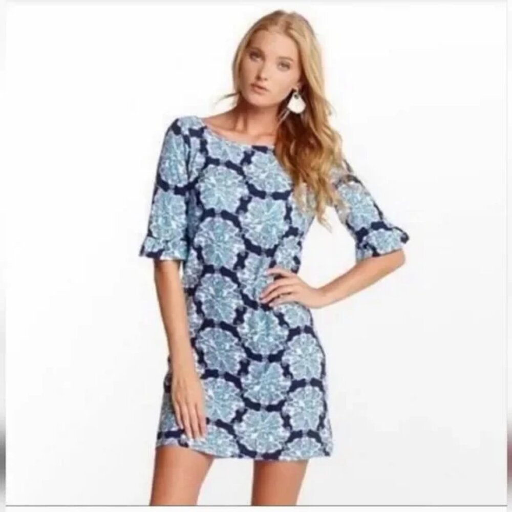 NWOT Lilly Pulitzer Everett Shirt Dress Hey Big Sailor Blue Tunic
